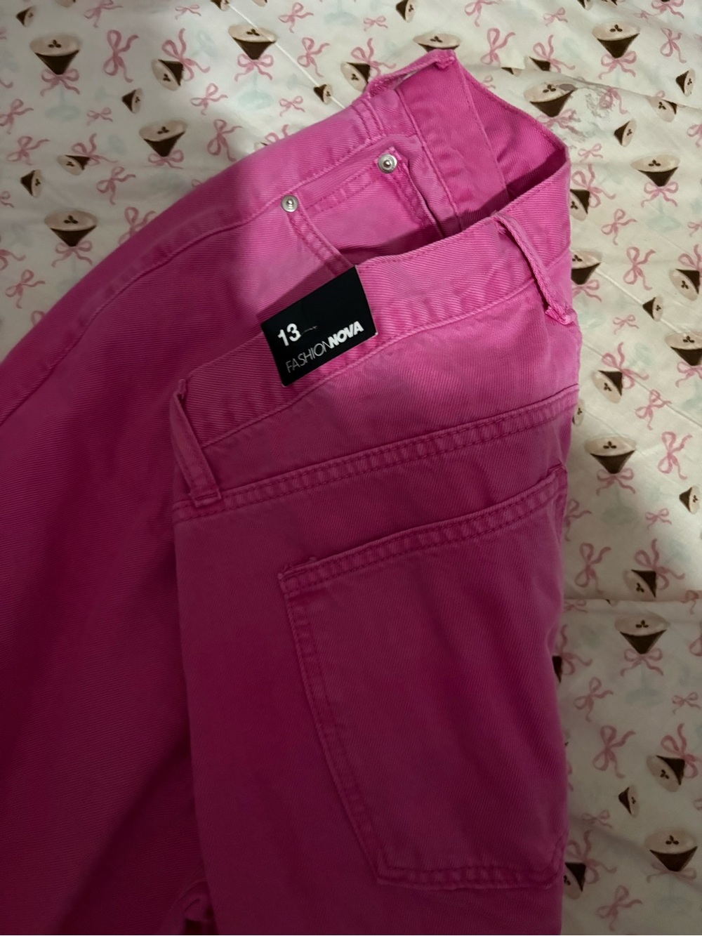 Fashion Nova Hot Pink High-Waist Jeans